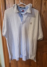 Tommy Hilfiger Men  s Short Sleeve Polo Shirt Cream Color XL