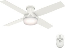 Hunter 59242 52" Modern Indoor Ceiling Fan w/ LED Light Remote Fresh White NEW