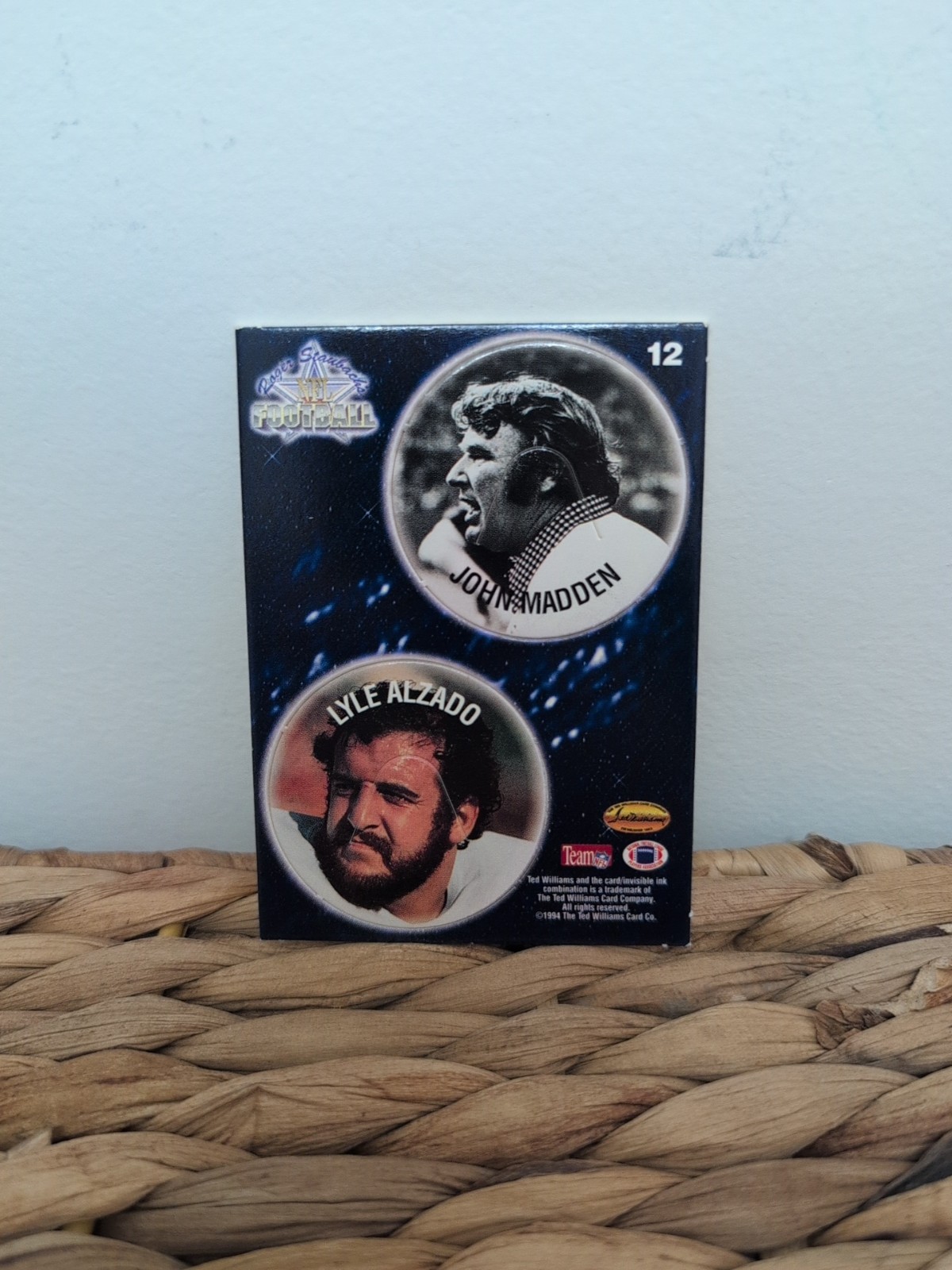 John Madden & Lyle Alzado 1994 Roger Staubach's NFL Football RARE CARD NFL POGS