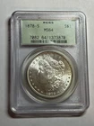 1878-S Morgan Silver Dollar $1 PCGS MS64 OGH Blast White