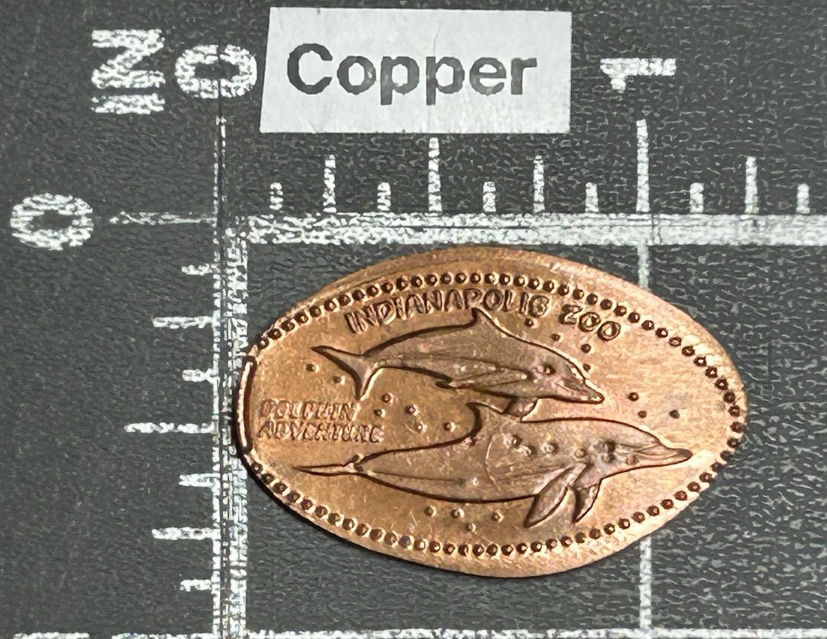 ポブジョイ・ミント造幣局 Inverted Swan記念 2005年 Indianapolis Zoo Dolphin Adventure Indiana Elongated Pressed