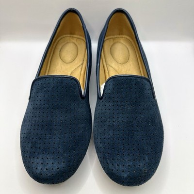 Harmony 783 Navy Blue Perforated Suede Conductive Earthing Grounding Shoes Sz 8