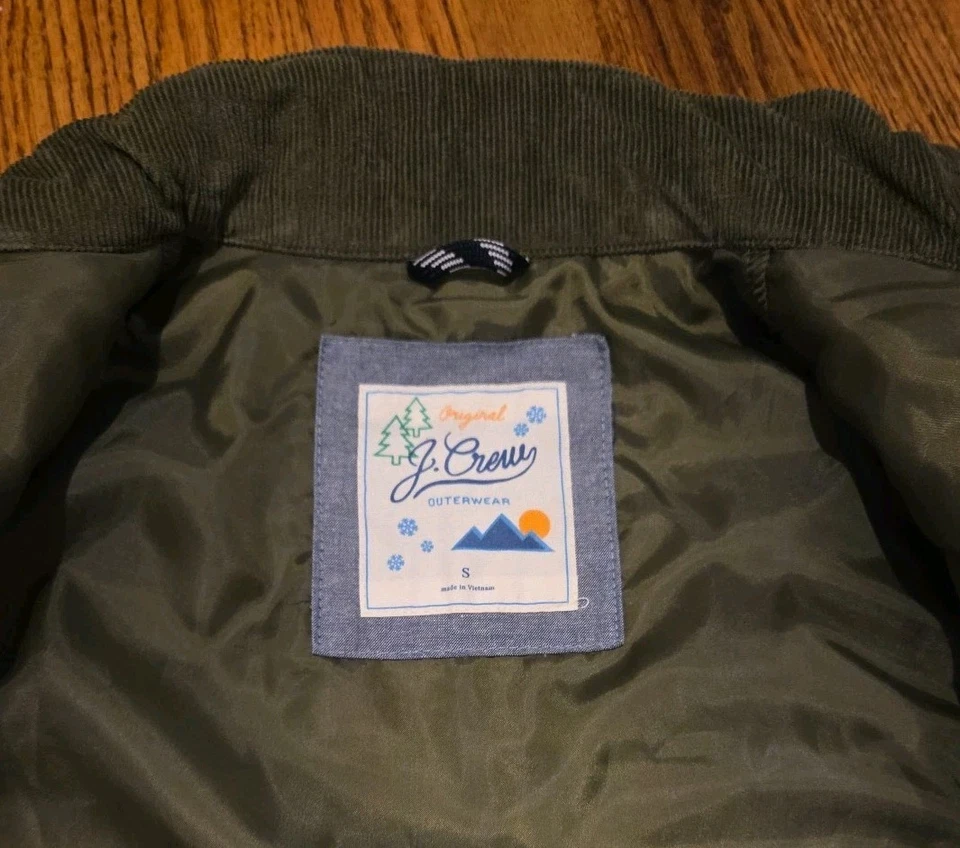 NUEVO SIN ETIQUETAS Chaqueta Acolchada Sussex Campo/Granero Borde Pana Abrigo a Presión Niños S Foto 3 de 4