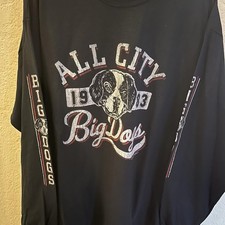 Big Dog Sportswear All City Black Men's Long Sleeve Crew Neck Graphic T-Shirt