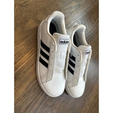Adidas Grand Court Kids Sneakers White Black EF0103 Size 4.5Y