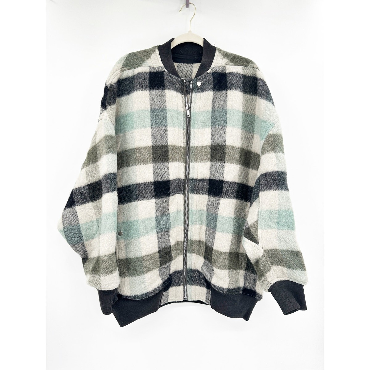 Rick Owens Pearl Plaid Zip Up Jacket Wool Check Size 38 NEW | eBay