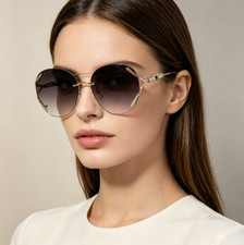 Gucci New Women's Sunglasses Model GG7204, Size 61-15-140