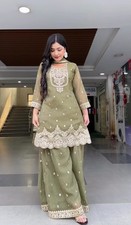 HEAVY FAUX GEORGETTE FANCY TOP LEHENGA WITH DUPATTA FOR WEDDING PARTY