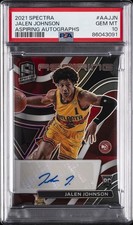 2021 PANINI SPECTRA ASPIRING AUTOGRAPH JALEN JOHNSON ROOKIE RC 32/99 PSA 10 AUTO