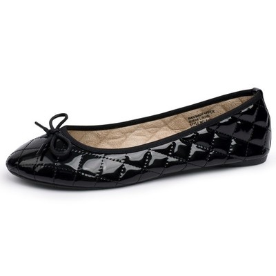 Alpine Swiss Aster Ballet Flats, leather slip on shoes, black slip on loafers