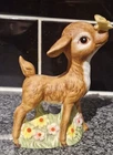 Ceramic Baby Deer With Yellow Butterfly On Nose Ornament