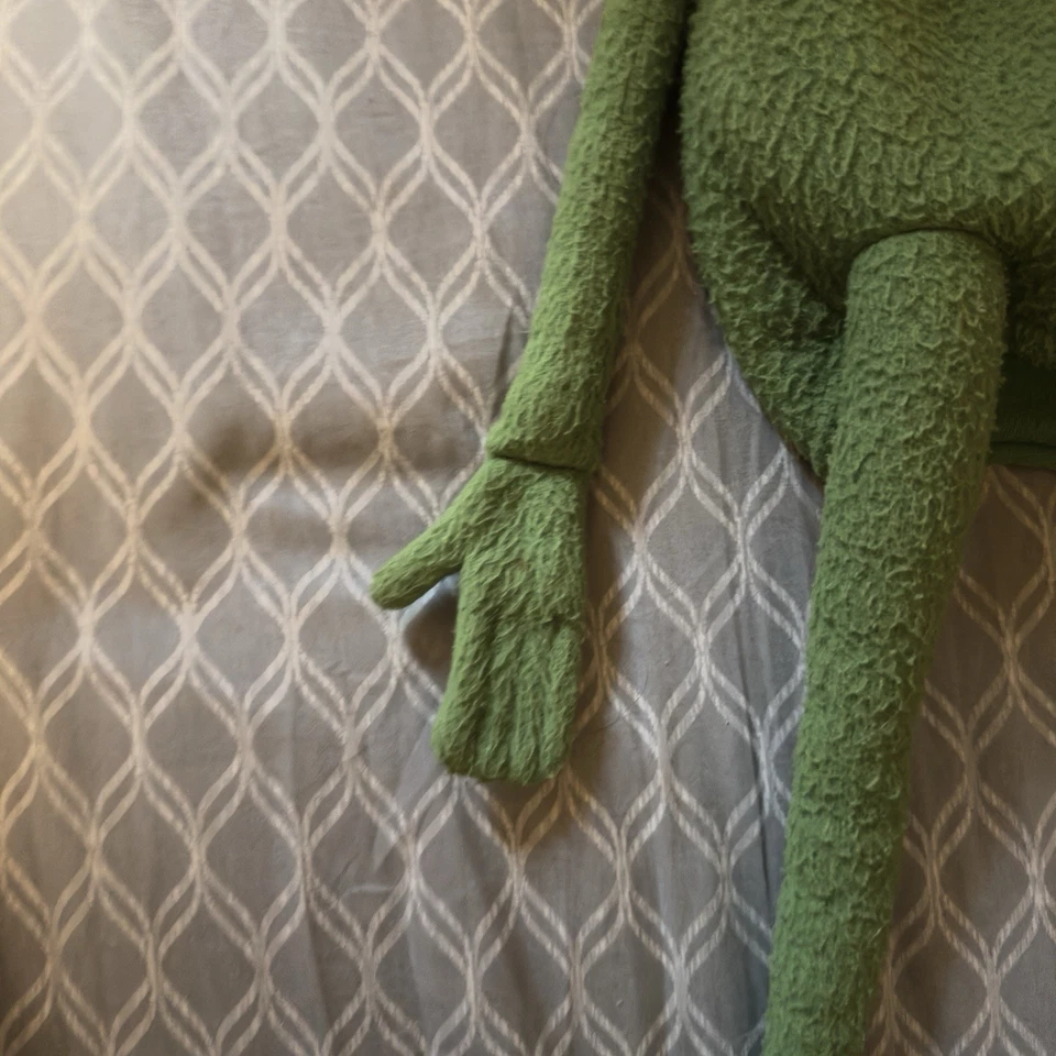 "Collar de marioneta de mano de cuerpo completo de felpa grande de 22"" de colección EDEN Muppets Kermit Frog" Foto 4 de 4