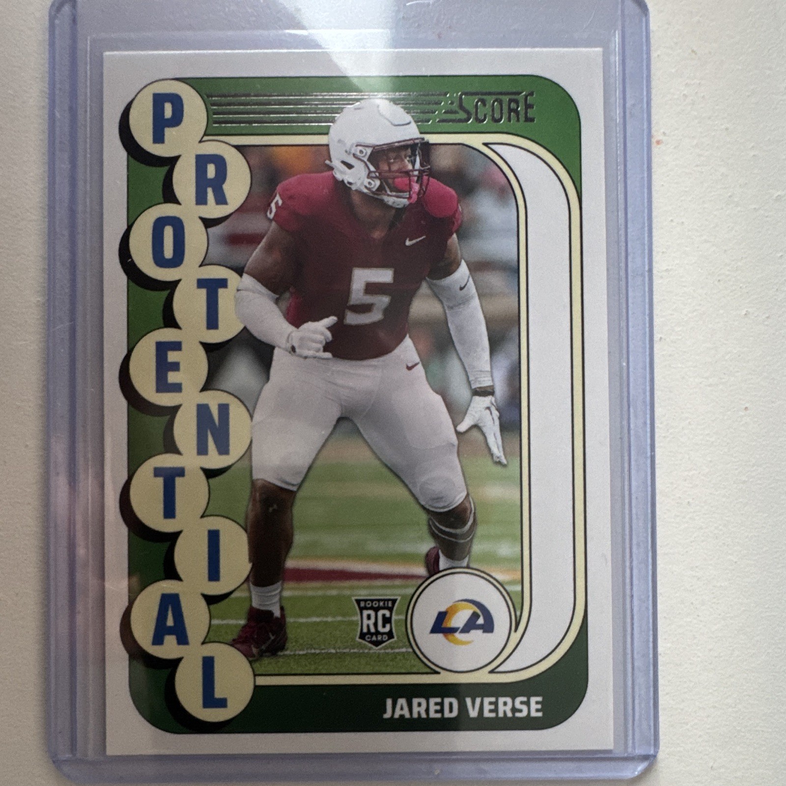 Panini 2024 Score Protential Jared Verse #7 Rookie RC Los Angeles Rams NFL