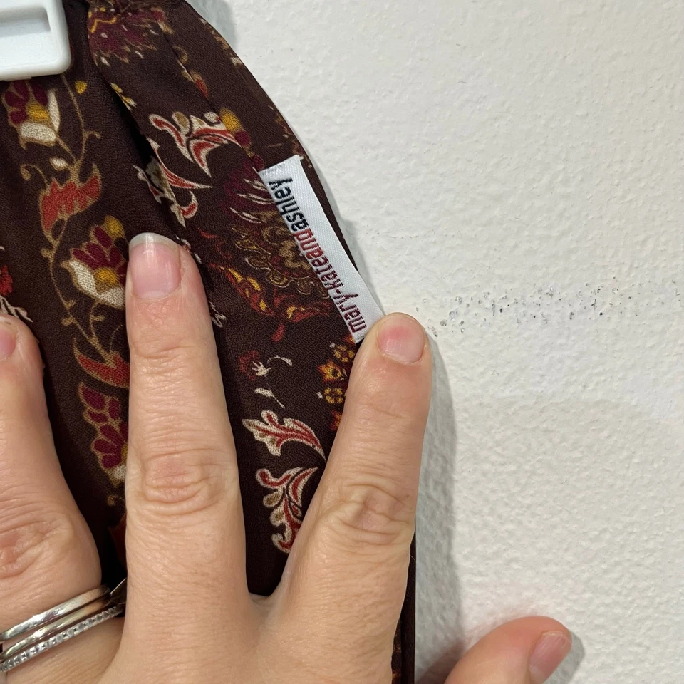 Mary Kate Ashley Y2K винтажный девочек 8 юбка коричневый цветочный богемное Cottagecore редкая - Изображение 4 из 4