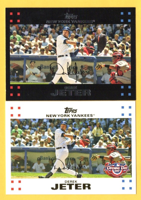 DEREK JETER - YANKEES - 2 CARD LOT - BUSH - OPENING DAY