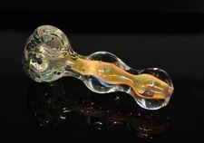 4 1/2" WARP DRIVE Fumed Tobacco Smoking Glass Pipe THICK GLASS