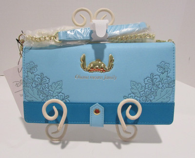 Disney Loungefly Lilo & Stitch Ohana Means Family Crossbody Wallet Clutch NWT