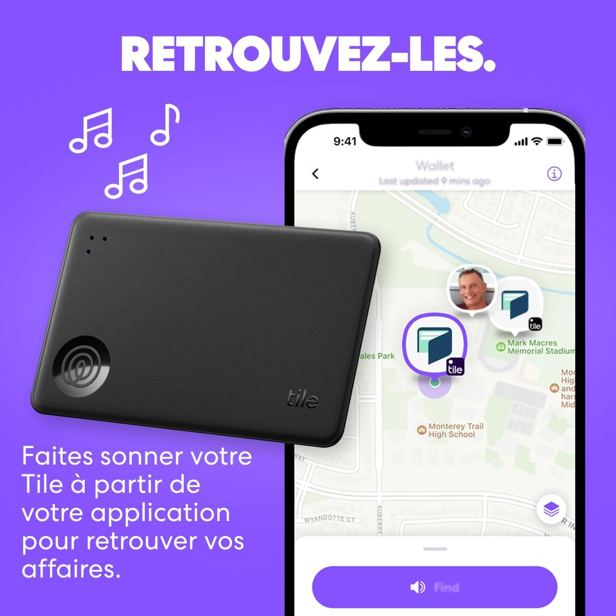 Tile Starter Pack Kit Anti-Perte de Clés et Portefeuille Connecté iOS Android