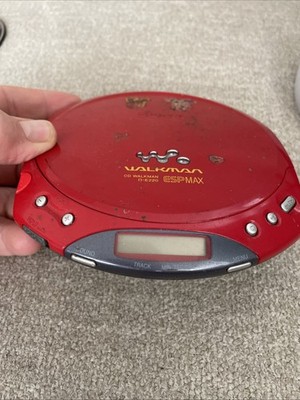 動作良好 SONY CD WALKMAN D-NE20 レッド　本体 スタフ屋 ポータブルCDプレーヤー(SONY CD WALKMAN D-NE20)