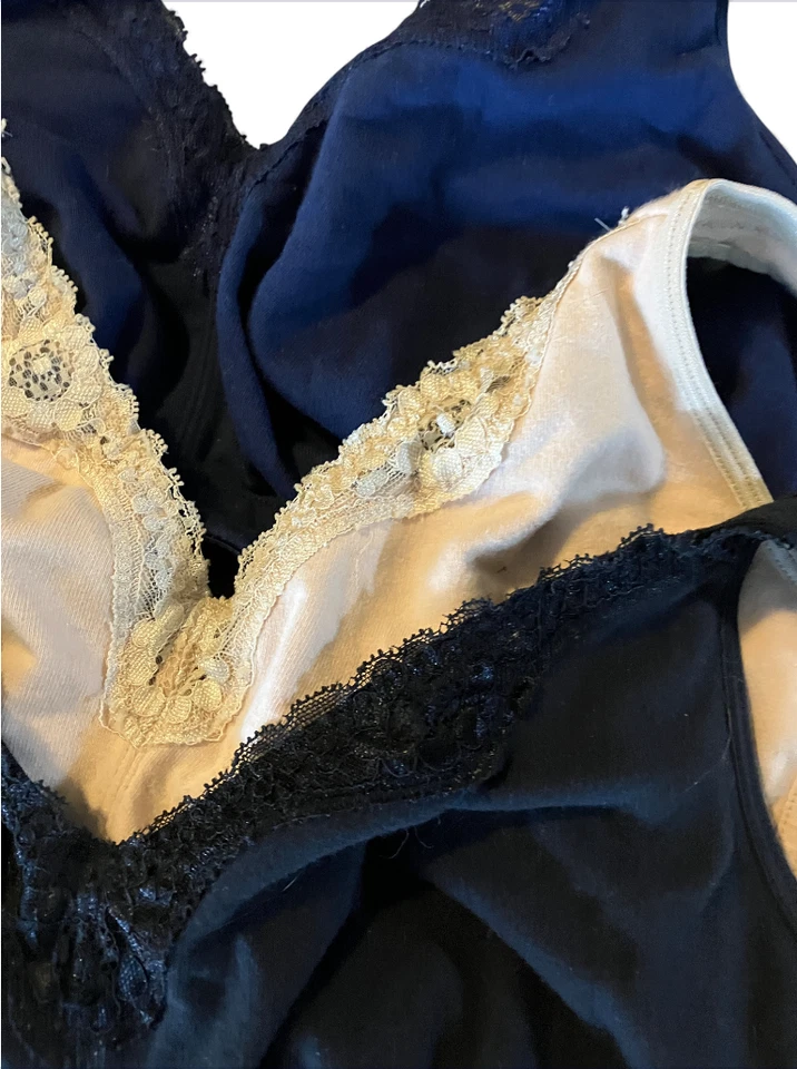 LOTE DE 5, Sujetador Catherines Sin Alambres CAMISETA DE ALGODÓN ELÁSTICA Confort Borde de Encaje 38DD Foto 3 de 4