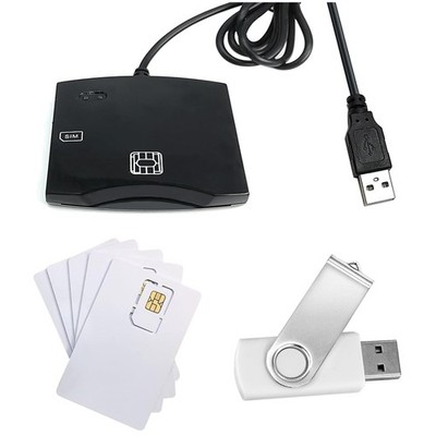 SCR-N68 SIM Reader Writer for Windows/Linux - 5x USIM Cards