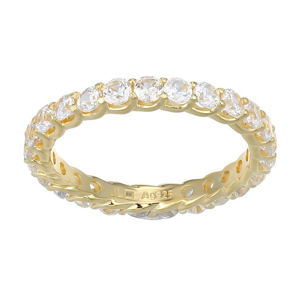 Cavill Zirkon Ring Sterlingsilber 925 Vergoldet Damen Rundschliff 1,89Ct Pave-image