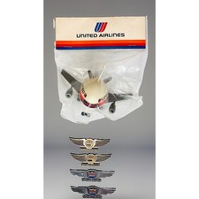 Vintage United Airlines Memorabilia Lot Boeing 767 Sharpener Future Pilot Wings