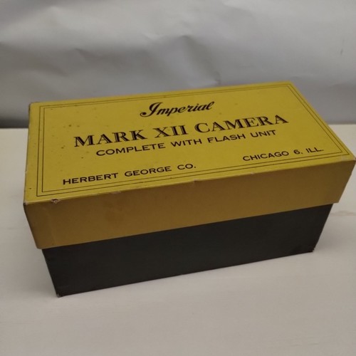 Vintage Camera Mark XII w/ Box Imperial Antique Chicago Bakelite beige Tan - Picture 6 of 6
