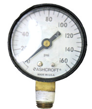 Ashcroft 0-160PSI Pressure Gauge 2" White DIal 1/2" Bottom Mount
