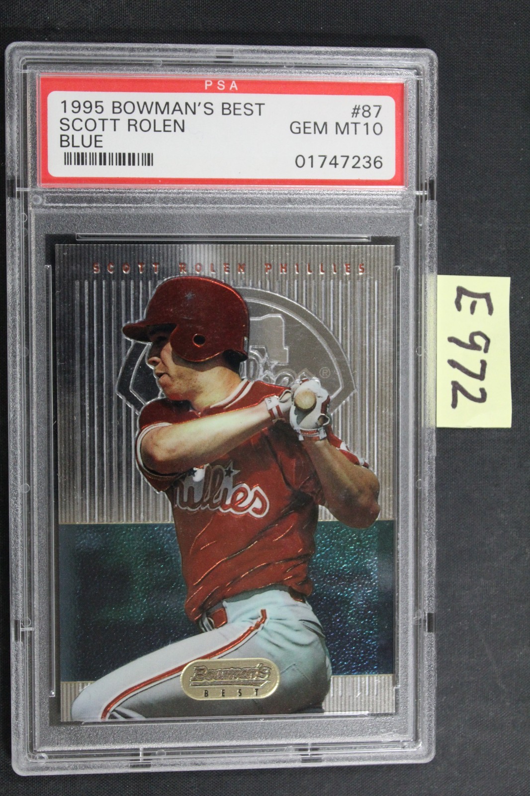 1995 Bowman’s Best Scott Rolen Blue RC PSA 10 #87 Philadelphia Phillies (E972