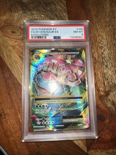 2016 Pokémon x Y FA/M Venusaur EX Evolutions #100 PSA 8
