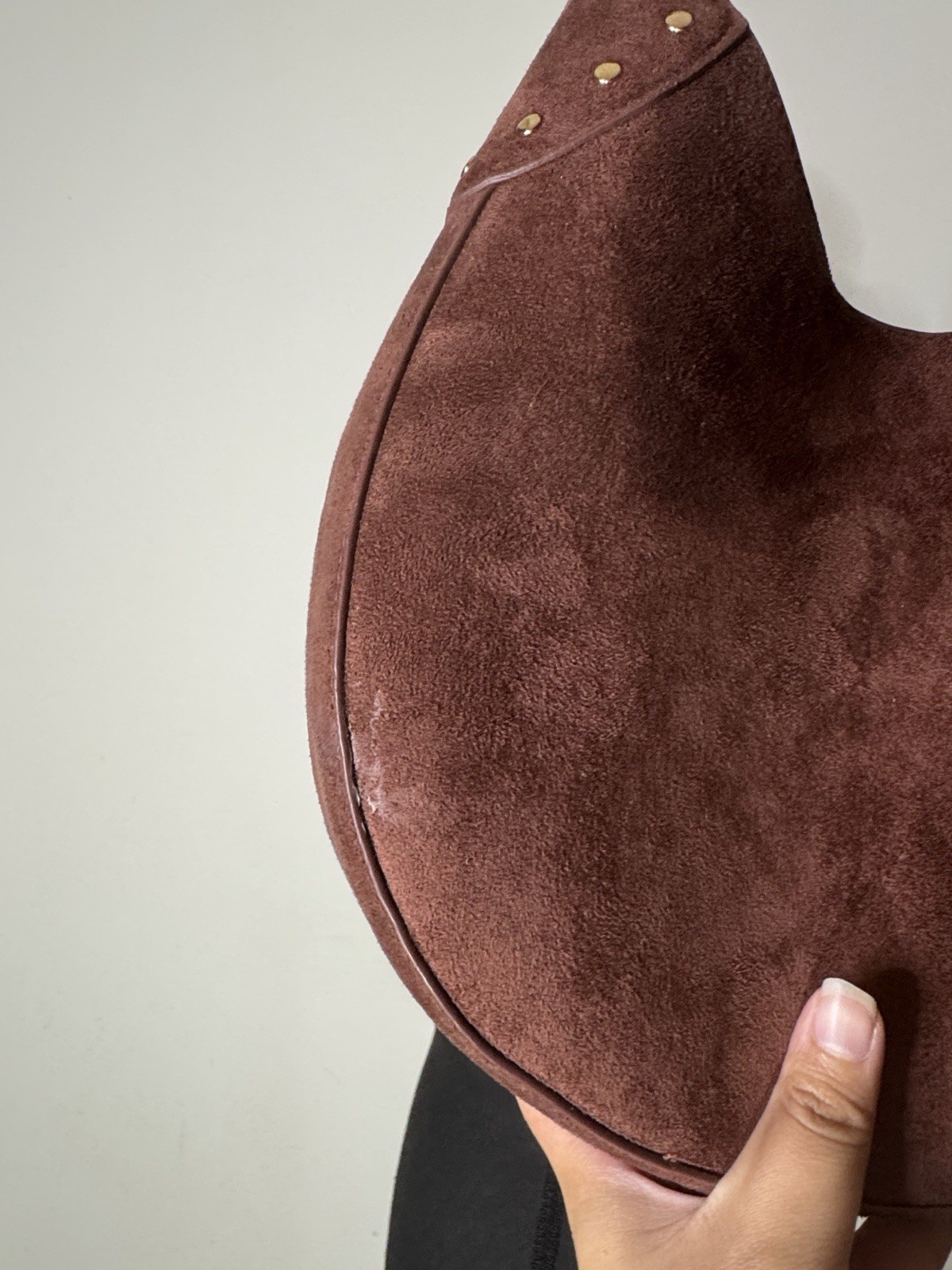 Universal Thread Brown Suede Crescent Shoulder Ba… - image 4