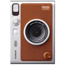 Fujifilm instax mini Evo Hybrid Instant Film Camera Bluetooth Brown Excellent