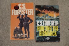 2 X C. S. FORESTER PAPERBACK BOOKS THE HOSTAGE & HUNTING THE BISMARCK