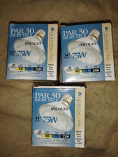  3 pack Lighting One par 30 75 watt halogen 34  flood bulb 900 lumen L1-1095