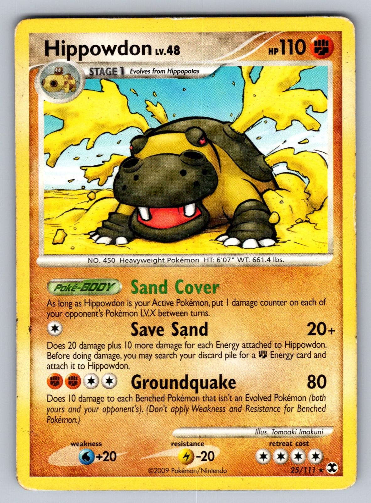 Hippowdon 25/111 Rare Rising Rivals Pokemon Heavily Played