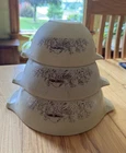 (Lot Of 3) Pyrex Forest Fancies Cinderella Nesting Bowls No. 441  442  443