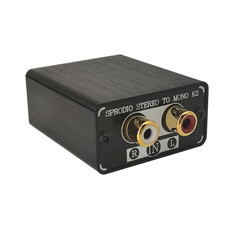 SPRODIO Single Stereo to Dual Mono Audio Converter Mono Out，Rca L/R Audio