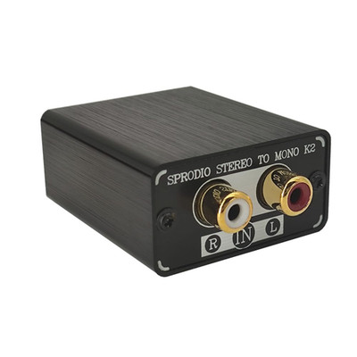 SPRODIO Single Stereo to Dual Mono Audio Converter Mono Out，Rca L/R Audio
