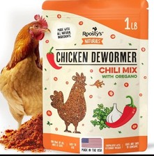 Roosty's Naturals Chicken De-Wormer Powder - Chili Mix | XL 1LB Pouch | NEW