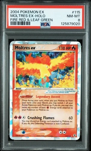 Pokemon Moltres ex Holo EX Fire Red & Leaf Green 115 PSA 8