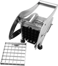 French Fry Cutter with 2 Thicker Blades | Press to Cut| non-slip mat |Cucumber