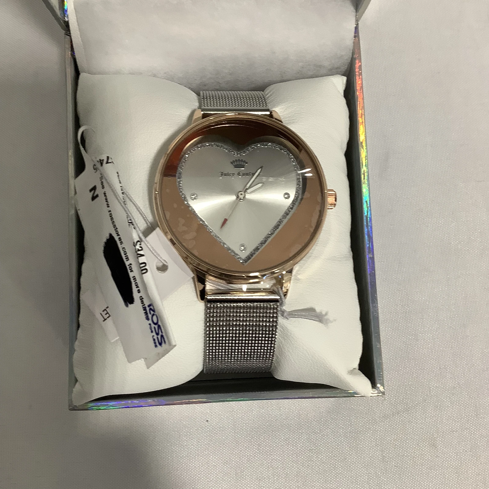 CHROME HEARTS Orologio Juicy Couture Black Label JC 1241SVRT A Forma di Cuore Diamante Oro Rosa