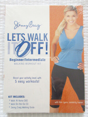Jenny Craig Let's Walk It Off - Beginner/Intermediate (DVD) NEW