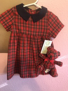 baby girl plaid christmas dress