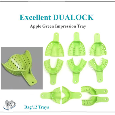 Dental Excellent DUALOCK Impression Trays Superior Retention CHOOSE SIZE Bag/12