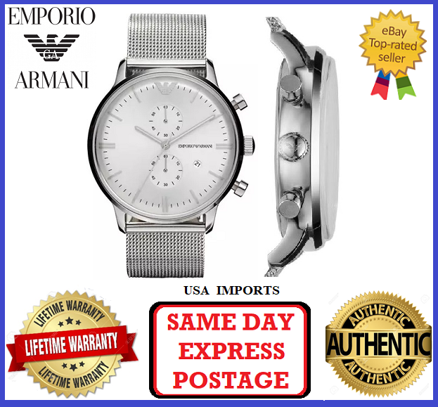 Emporio Armani AR0390 Classic Chronograph Silver Womens Wrist