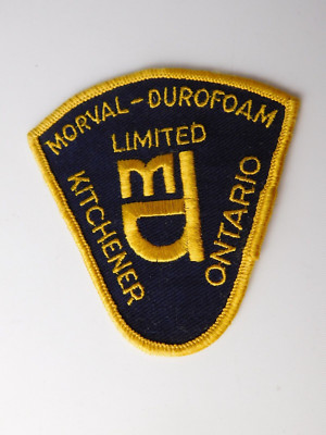 MORVAL DUROFOAM LIMITED PATCH BADGE KITCHENER ONTARIO EMPLOYEE SHOULDER CANADA