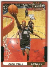 BONZI WELLS PARALLEL 2004-05 BOWMAN SIGNATURE 6 SERIAL #99/169 MEMPHIS GRIZZLIES