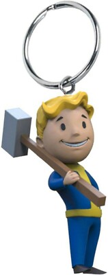 FALLOUT 76 VAULT BOY 3D KEY CHAIN, SLEDGEHAMMER, BN